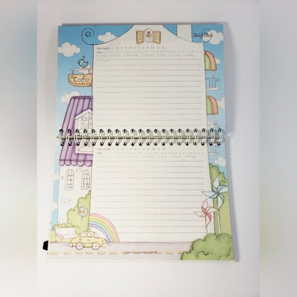 Pink Happiness Spiral Notebook With Cityscape Design - Picture 6 of 7